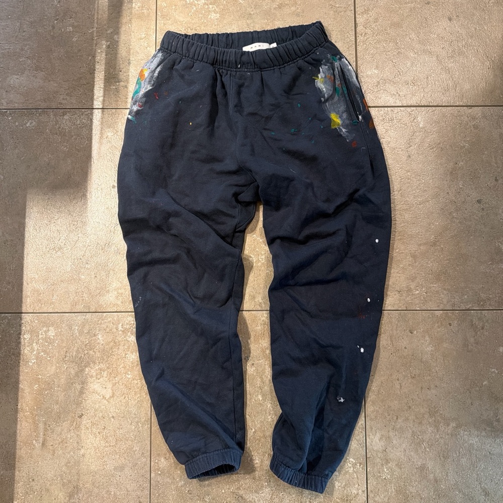 MNML Navy Paint Jogger Pants